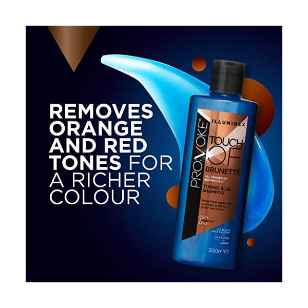 PROVOKE-Blue-Toning-Shampoo-and-Conditioner-Duo-Pack-NO-ORANGE-BRASSY-TONES-for-natural-coloured-or-highlighted-brunettes PROVOKE Blue Toning Sulphate-Free Shampoo and Conditioner Duo 200ml, Pack No Red & Orange Brassy Tones For Brunettes…