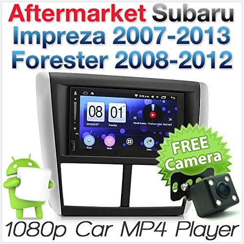 TUNEZ® Android Car Audio Aftermarket Compatible With Subaru Impreza 3rd Third Generation Gen GE GH GR GV G3 Year 2007-2013 Forester S3 SH MP3 MP4 SD MirrorLink Stereo Radio Head Unit Fascia Kit