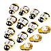 Frienda 150 Pieces Tiny Wooden Bee Embellishments Painted Flatback Wood Bumble Bee Pieces with Adhesive and Velvet Bag for Craft Decoration Scrapbooking DIY