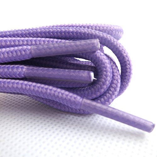 YJRVFINE Round Boot Laces Boots Shoelace String Rope Shoelaces Light Purple 2 Pair- Length:55.12" - Thumbnail 4