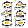 6PCS Fried Egg Cooking Rings Pancake Mould Cookies Maker Baking Shaper Stainless Steel Kitchen Gadget Tool