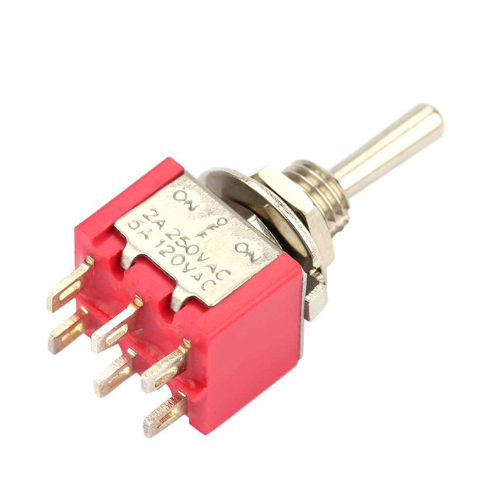 Oumefar 10 Pcs 6 Pin 3 Position ON-OFF-ON Momentary Toggle Switch 6mm Mini DPDT Toggle Switch for Automobile Home Appliance - Image 5