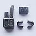 2 Sets Gun Metal #8 Metal Zipper Head Box Sliders Retainer Insertion Pin - Easy Repair Kit (#8)