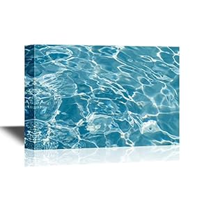 Canvas Wall Art - Water with Ripples - Gallery Wrap Modern Home Art | Ready to Hang - 12x18 inches