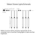 Aukora Christmas Lights Outdoor, UL Plug Halloween Lights Outside, LED Meteor Shower Lights, 11.8in 8 Tubes 192 LEDs - for Xmas, Wedding, Party, Holiday, Garden, Tree Decoration（Blue、Red、Green）