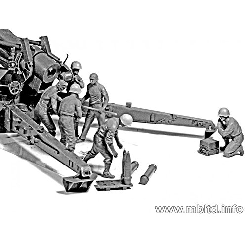 Master Box WWII US Artillery Crew (6) Figure Model Building Kits (1:35 Scale)