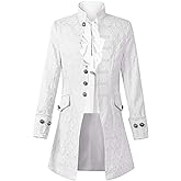 Mens Steampunk Medieval Jacket Pirate Viking Renaissance Costume Formal Tailcoat Gothic Victorian Halloween Tuxedo Coats