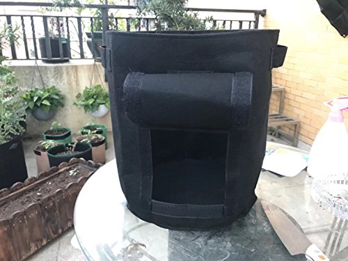 SingPad Potato grow bags,2-Pack 7 Gallon Garden Vegetables Planter Bags For Growing Potatoes,Taro,Radish,Carrots,Onions (Black) - Thumbnail 2