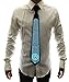 WDCS El Sound and Music Activated LED Novelty Light Up Blinking Party Toy Neckties for Birthday, Disco, Rave, EDM, Night Club and Halloween Party (Power Button)