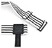 Jelinda Side Fixing Adjustable Shirt Stay Garters with Non-slip Locking Clamps, Plastic, Black/White, One Size