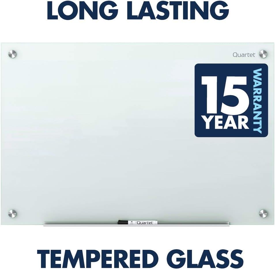 Quartet Glass Whiteboard, Magnetic Dry Erase White Board, 6' x 4', White Surface, Infinity (G7248W) : Office Products