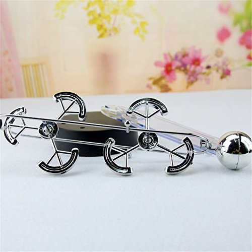 cheerfullus Stress Relieving Kinetic Toy - Double Wheel Electronic Perpetual Motion Balance Ball Physics Science Office Art Decoration,Semicircle