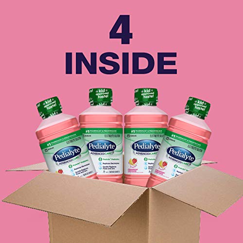PEDIALYTE ADVANCEDCARE ELECTROLYTE SOLUTION, QUICKLY REPLACES FLUIDS, ZINC, AND ELECTROLYTES TO PREVENT DEHYDRATION, PLUS PREBIOTICS TO HELP PROMOTE DIGESTIVE HEALTH, 1 LITER, STRAWBERRY LEMONADE
