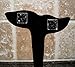 Summerfield Collection Silver-tone Metallic Geometric Square Shaped Chunky Faux Druzy Stud Earrings 12mm Statement (Black)