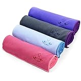 Heathyoga Non Slip Microfiber Yoga Towel with Carry Bag, 72x25-Inch, Pink Red