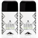 Alaffia - Coconut Reishi Activated Charcoal Deodorant, Odor Protection and Soothing Support from Shea Butter and Aloe Vera, Free of Aluminum, Sulfates, or Parabens, Coconut Vetiver, 2 Ounces (2-Pack)