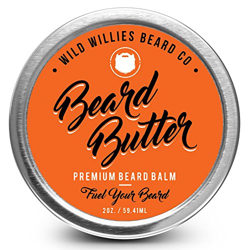 Beard Balm Conditioner For Men - Wild Willie's Beard Butter - Amazing Beard Balm with 13 Natural Locally Sourced Ingredients to Condition and Treat Your Beard or Mustache At the Same Time. Huge 2oz