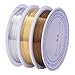 Outus 0.4 mm Bare Copper Wire Tarnish Resistant Copper Wire for Jewelry Beading and Craft Making, 3 Pieces