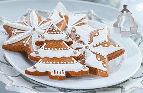 14 Pcs Christmas Cookie Cutters Stainless Steel Holidays Cookies Molds for Xmas Holiday Cookies, Making Muffins, Biscuits, Sandwiches, Snowflake Cookies, Christmas Party and Baking Gift