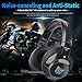 Ceppekyy Gaming Headset Compatible with PS4, PC, Xbox One, Surround Sound Over-Ear Headphones Compatible with Noise Cancelling Mic, LED Light, Soft Memory Earmuffsthumb 2