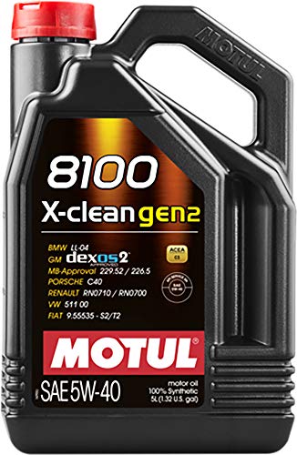 MOTUL(モチュール) 8100 X-CLEAN GEN2(8100 X-クリーンジェネレーション2) 5W40 100%化学合成エンジンオイル 5L[正規品]商品画像