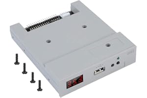 AYNEFY FAT32 Drive Emulator, SFR1M44-U100 3.5inch 1.44MB USB SSD Floppy Drive Emulator Set Including 1 USB Emulator and 3 Screws Handy Use Plug to Operate