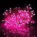 HDE Linkable LED String Lights Holiday Home Fairy Multifunction Wedding College Dorm Room Craft Decoration Expandable Rope Lights (100 Micro LEDs - Pink)