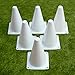 GlowCity Light-Up Soccer Training Cones – 6 x 7-inch Super-Bright LED Agility Drill Cones – for Basketball, Athletics and Glow-in-The-Dark Practice - Batteries Included (6 Pack) (Blue)