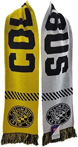 MLS Columbus Crew SC Flip Side Scarf, Yellow, One Size