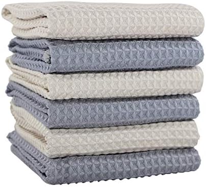 食器 拭きふきん 早速吸水 手拭きマイクロファイバークロス ぞうきん 台拭き布巾 バースデー 記念日 ギフト 贈物 お勧め 通販 速乾 雑巾 窓鏡洗面台タオル 30 ６枚 30cm 台拭き ガラス 細柄ワッフル調