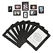 Lubber 12-Pack Magnetic Picture Frames for Refrigerator, Decoration for School Locker, Hold 4x6, 3.5x5, 2.5x3 Photo for Office Home, Black