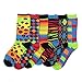 Womens Fun and Colorful Crew Sock 6 Packs-Neon, One Size