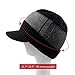 XIAOHAWANG Winter Men Hat Knit Cable Visor Beanie with Fleece Lining Patchwork Stripe Newsboy Cap with Brim for Outdoor Sport (Black)