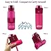 Genius Earth Foldable Water Bottle - Collapsible, Portable, Silicone Drink Bottle for Hiking, Sports & Travel. Lightweight, Reusable Bottles for Men, Women and Kids. BPA Free. 22oz