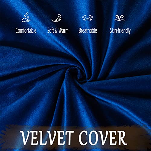 Ubauba Body Pillow with Blue Velvet Pillowcase Body Pillows for