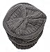C.C Women's Thick Slouchy Knit Beanie Cap Hat One Size Light Grey