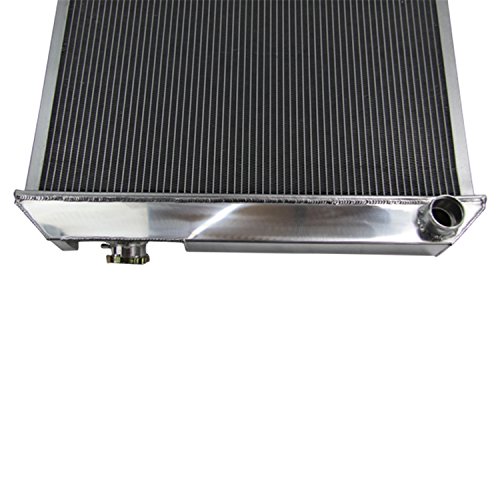 For 1961-1966 Chevy Truck C10 C20 C30 K10 K20 F85 - 4 Row Core Aluminum Radiator +Fan (16 Inches Dia.) w/ Shroud - Thumbnail 6