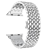 Apple Watch Band,URBST Stainless Steel Metal Watch Strap Replacement Bracelet for Apple iWatch Series 1, Series 2 (Silver-38mm)