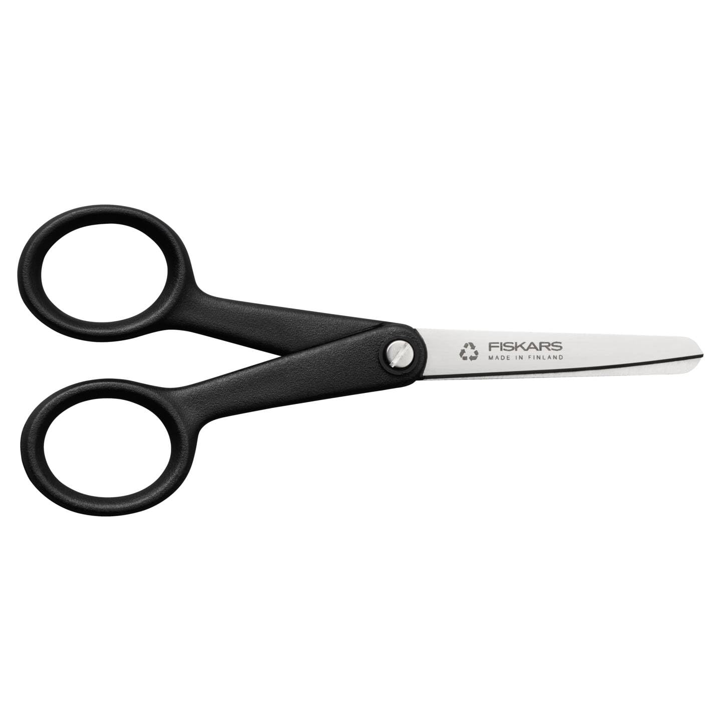 Fiskars ReNew hobby scissors, length: 12.9 cm, recycled stainless steel/recycled plastic, functional shape, black, 1074542