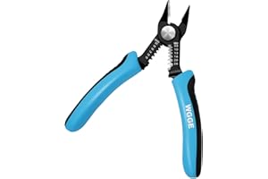 WGGE Wire Cutters Precision Flush Pliers with Supplementary Stripping, Cutting Pliers, Handy and Slim Diagonal Cutters, Ultra Sharp Wire Cutter, 10-20AWG wire stripper (6 inch)