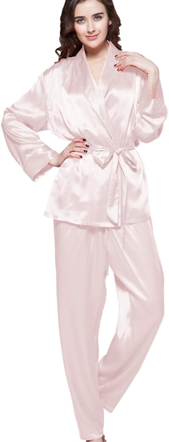 Amazon シルク パジャマ レディース ピンク S コントラスト 22匁 高級シルク100 ギフトにも最適 Lilysilk リリーシルク パジャマ ルームウェアセット 通販