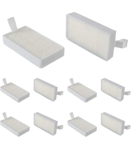 Pure Clean Robot Vacuum Replacement Kit - 4 Side Brushes & 2 Dustbin Filters For Pyle Models