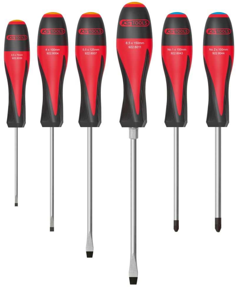 KS Tools 922.6040 Ultimate® 6 Piece Screwdriver Set, Slot/piece