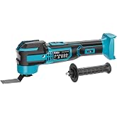 Cordless Oscillating Power Tools Compatible with Makita Battery,21000 OPM Brushless Motor 18V Multi-tool with Auto+5 Variable Speed with LED Light,4.5&deg;Oscillation Angle for Cutting,Sanding(Tool Only)