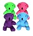 SN Incorp. Plush Bears Set Of 12 Cuddly Neon Colored Stuffed Bears