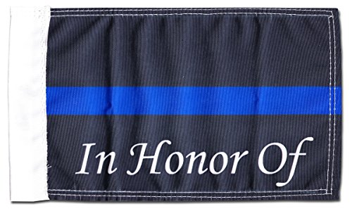 Thin Blue Line (In Honor Of) - 5.75" x 9" Motorcycle Flag