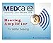Digital Hearing Amplifier - Behind The Ear Sound Amplifier Set, BTE Hearing Ear Amplification Device and Digital Sound Enhancer PSAD for Hard of Hearing, Noise Reducing Feature, Pink by MEDca