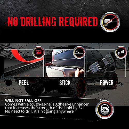 Z8LED 60 Inches Redline Triple LED Tailgate Bar Sequential Turn Signal Amber Full Function Reverse Brake Running Lights for Pickup SUV Jeeps RV Dodge Ram Toyota Chevy GMC