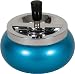 5.5" Large Metal Spinning Ashtray - Metallic Glitter Rounded Bottom (Blue)