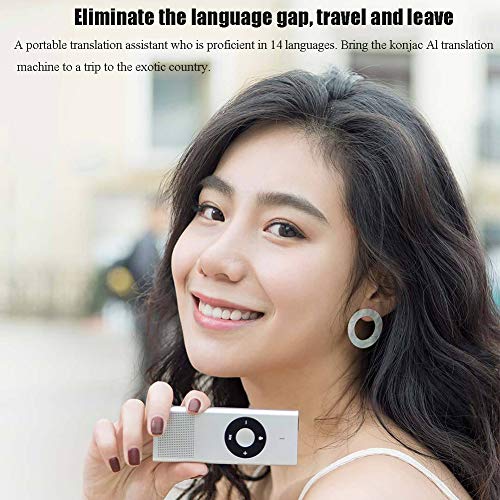 YP Intelligent Language Translator Device, Electronic Pocket Voice, bi-Directional Real-time Support for 14 Language Translation, Hand-held Interpreter for Travel Business,Silver